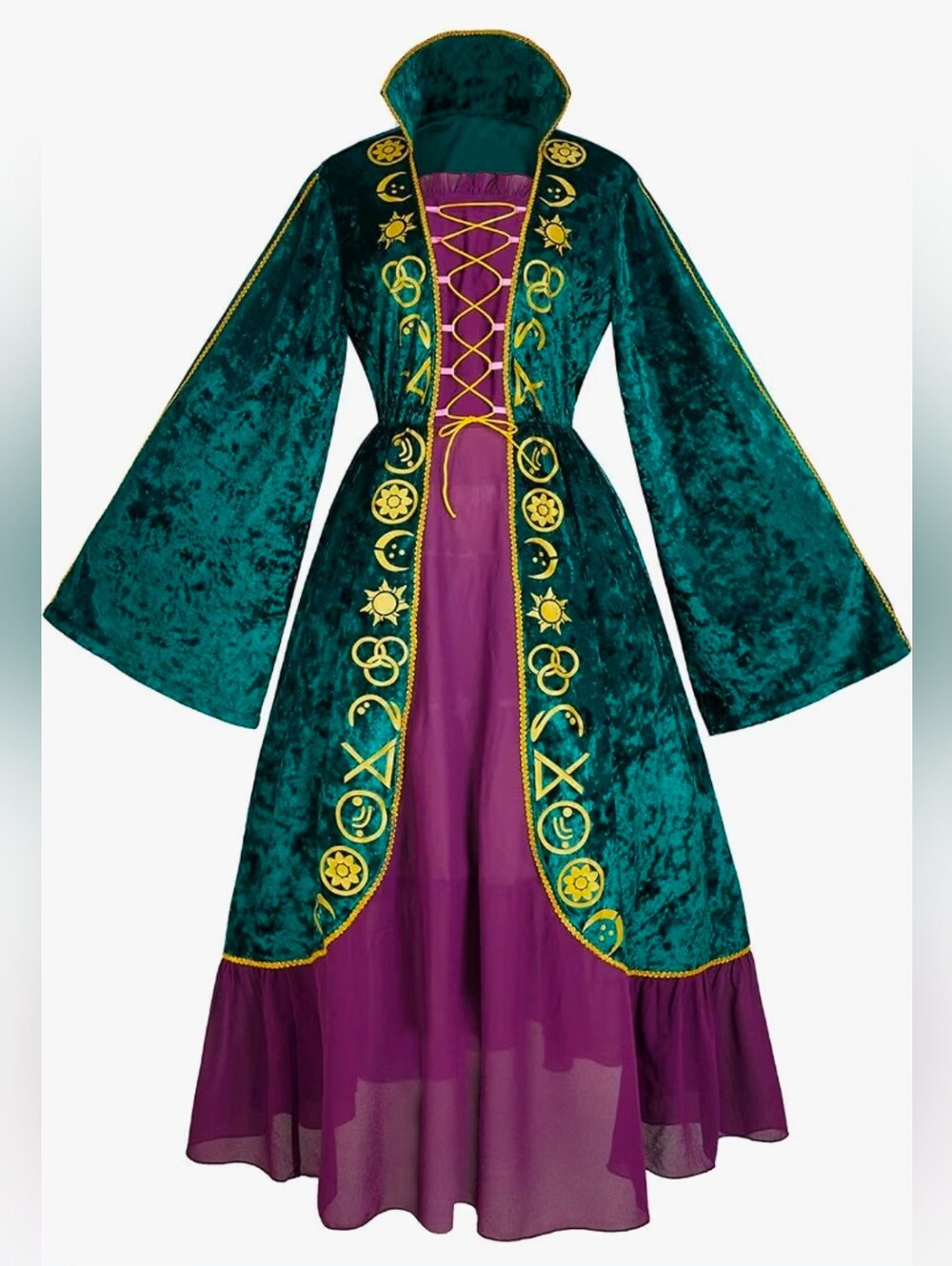 NWT Womens Hocus Pocus Halloween Costume Sisters Witch Cosplay